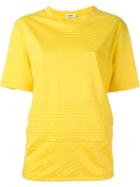 Jil Sander Multi Pleats T-shirt, Women's, Size: S, Yellow/orange, Cotton/polyester