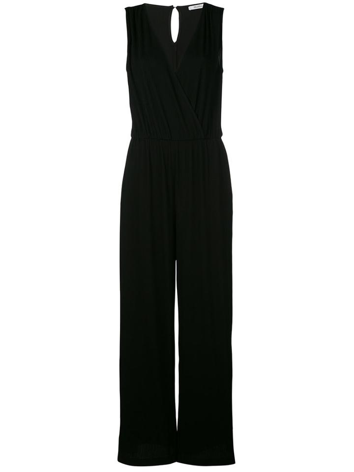 Max Mara - Sleeveless V-neck Jumpsuit - Women - Spandex/elastane/viscose - 44, Black, Spandex/elastane/viscose
