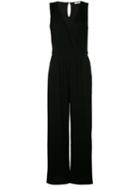 Max Mara - Sleeveless V-neck Jumpsuit - Women - Spandex/elastane/viscose - 44, Black, Spandex/elastane/viscose