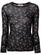Vivetta Floral Knitted Top - Black