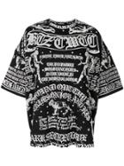 Ktz Poet Long Printed T-shirt - Black