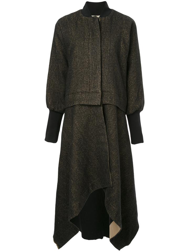 Uma Wang Handkerchief Hem Coat - Brown