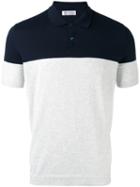 Brunello Cucinelli Colour Block Polo Shirt, Men's, Size: 48, Blue, Cotton