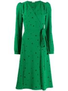 P.a.r.o.s.h. Star Print Wrap Dress - Green