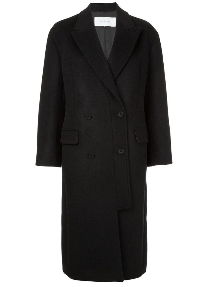 Le Ciel Bleu Double Breasted Coat - Black