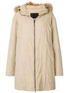 Prada Vintage 1990's Hooded Down Coat - Nude & Neutrals
