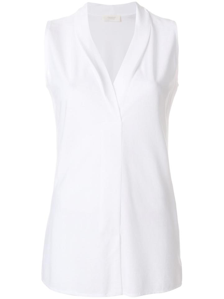 Zanone V-neck Sleeveless Blouse - White