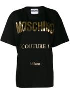 Moschino Contrasting Printed T-shirt - Black