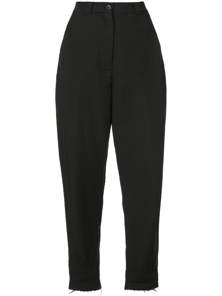 Rachel Comey Raw Hem Tapered Trousers - Black