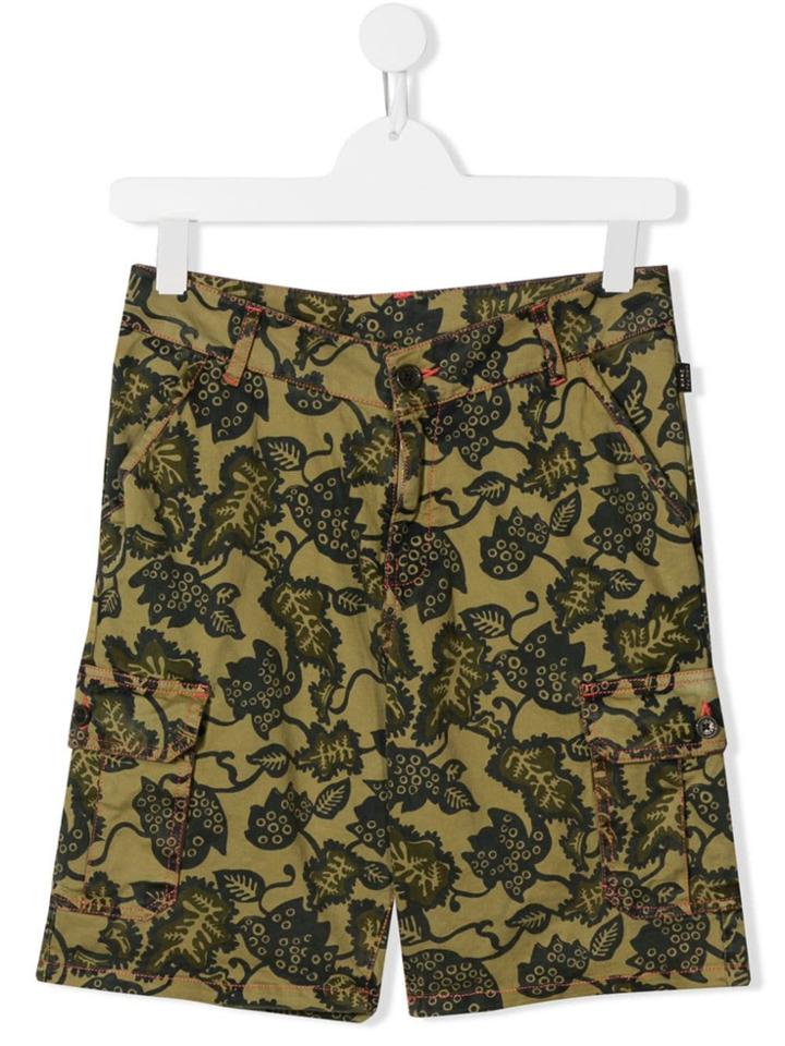 Little Marc Jacobs Teen Leaf Print Shorts - Green