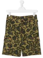 Little Marc Jacobs Teen Leaf Print Shorts - Green