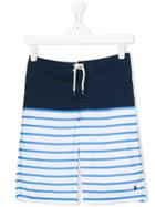Ralph Lauren Kids Striped Drawstring Shorts - Blue