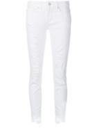 Dondup Cropped Distressed Skinny Jeans - White