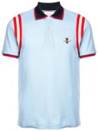Gucci Embroidered Bee Polo Shirt - Blue