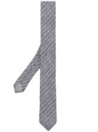 Eleventy Striped Knit Tie - Grey