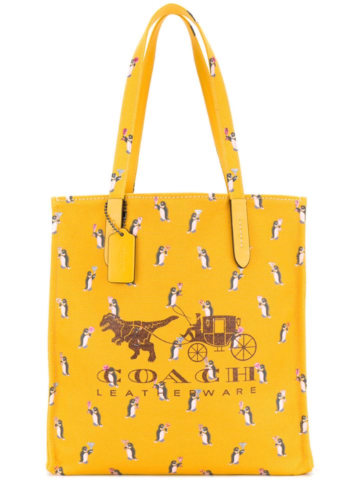 Coach Penguin Tote Bag - Yellow & Orange