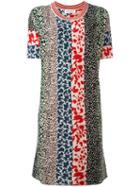 Sonia Rykiel Patchwork Knit Dress, Women's, Size: Medium, Silk/cashmere