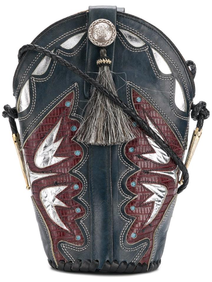 Jessie Western Boot Cross Body Bag - Blue