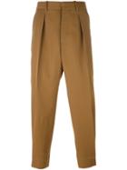 Marni Front Pleat Tapered Trousers - Brown