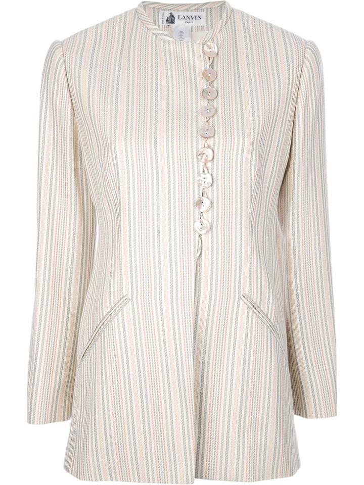 Lanvin Vintage Striped Skirt Suit - Nude & Neutrals