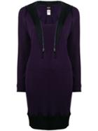 Jean Paul Gaultier Pre-owned Zipped Collar Sweater Dress - Purple