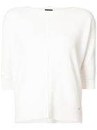 Akris Boat Neck Fine Knit Top - Nude & Neutrals