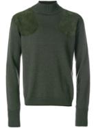Holland & Holland Roll Neck Shoulder Patch Sweater - Green