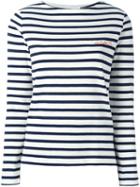 Maison Labiche Striped Jumper, Women's, Size: Large, Blue, Cotton