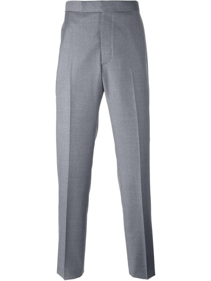 Thom Browne - Straight Leg Trousers - Men - Cupro/wool - 4, Grey, Cupro/wool