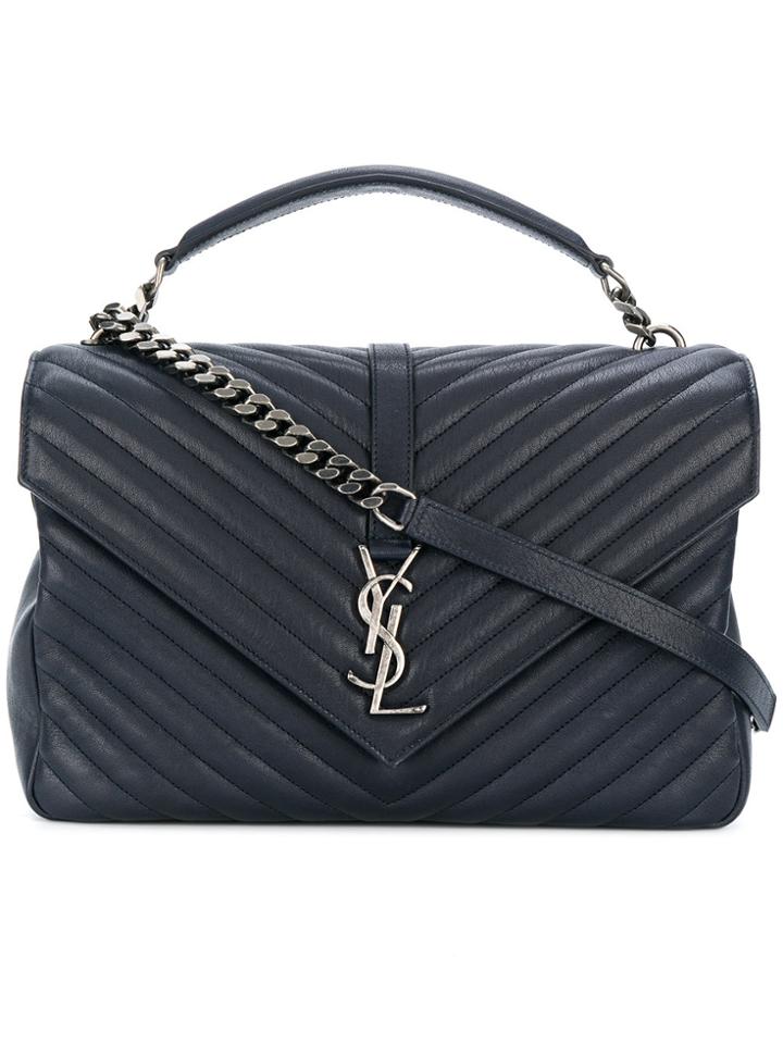 Saint Laurent Medium Collège Bag - Blue