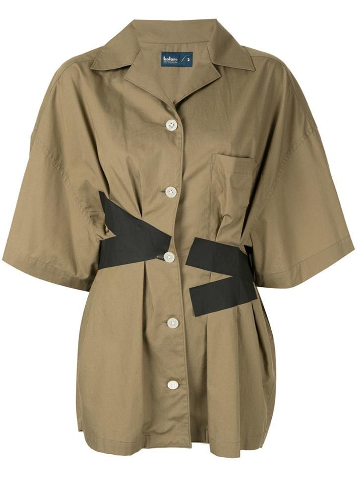 Kolor Oversized Tape Detail Shirt - Multicolour