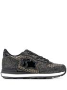 Atlantic Stars Vega Glitter Panelled Sneakers - Black