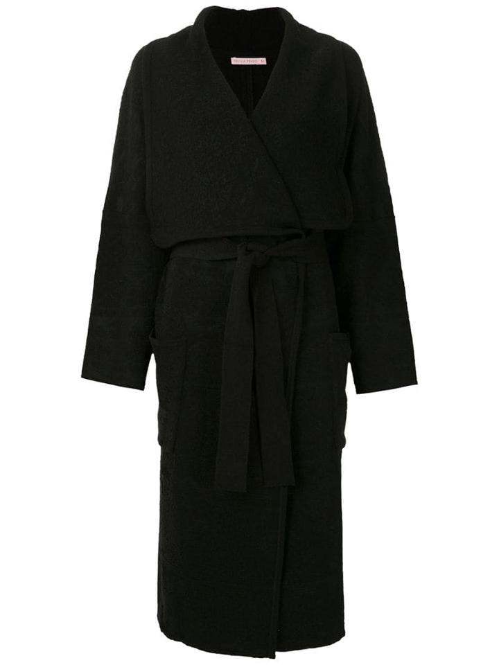 Cecilia Prado Cardigan Wrap Coat - Black
