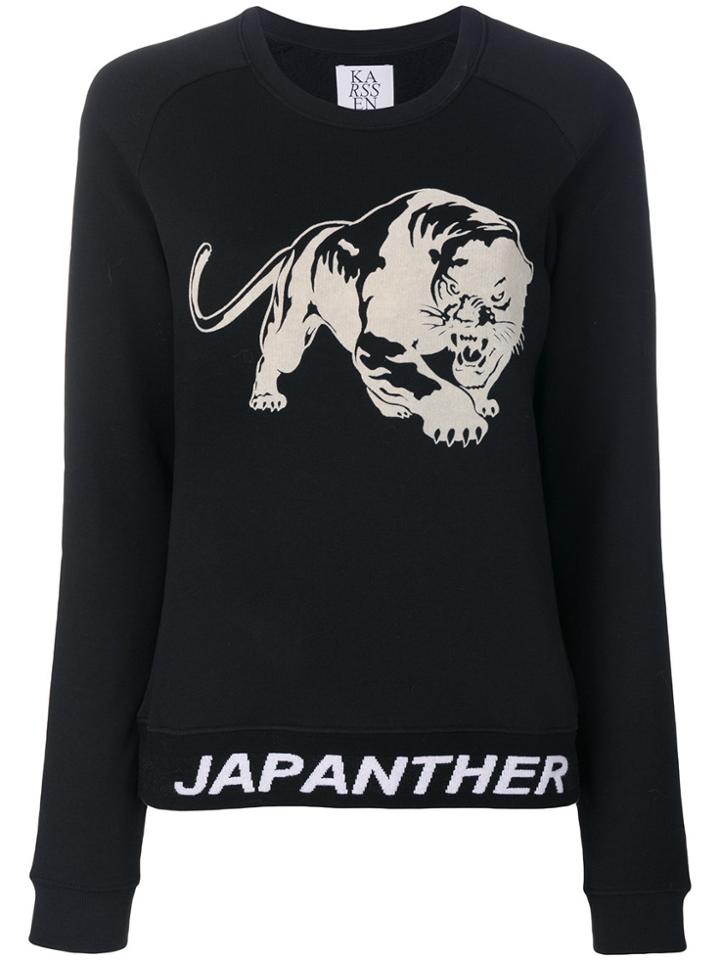 Zoe Karssen Panther Print Sweatshirt - Black