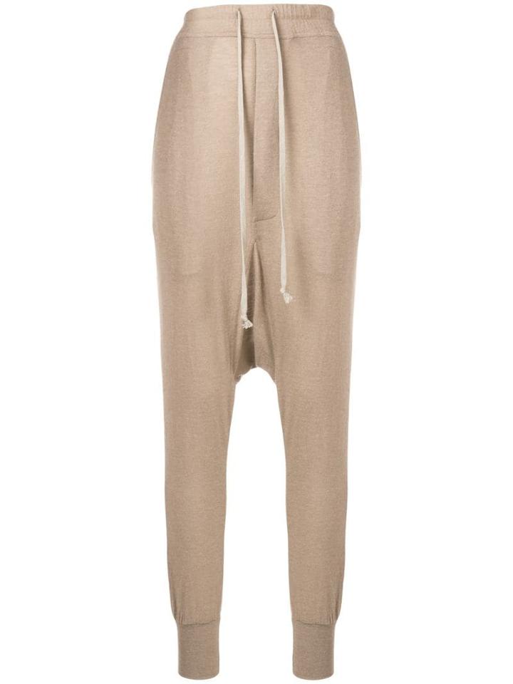 Rick Owens Lilies Drop-crotch Track Pants - Neutrals