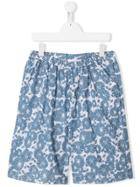 Douuod Kids Floral Print Trousers - Blue