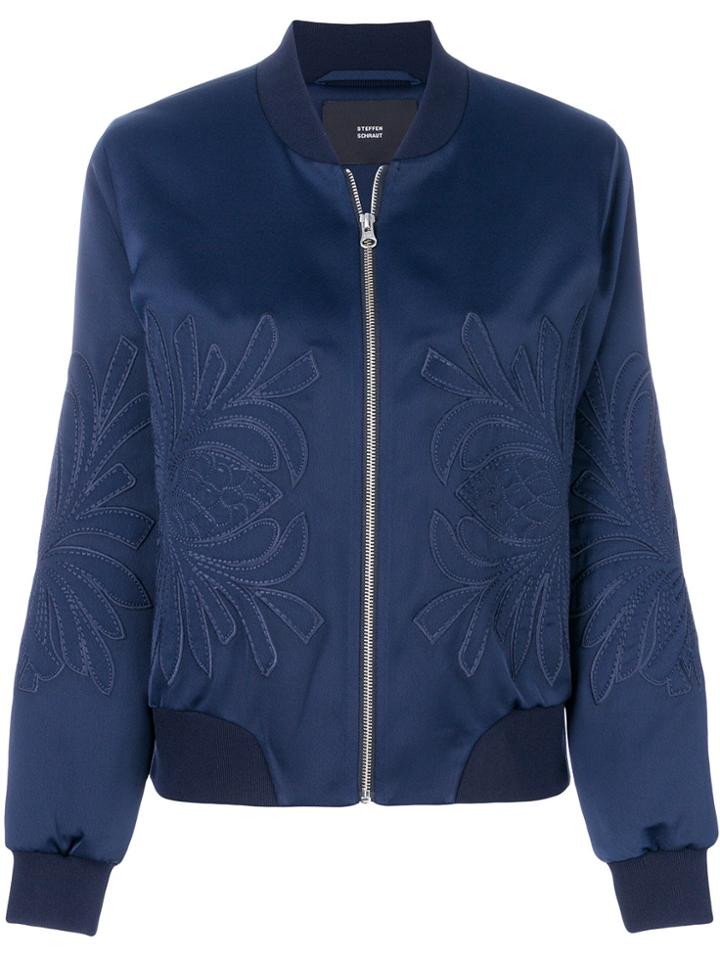 Steffen Schraut Zipped Bomber Jacket - Blue