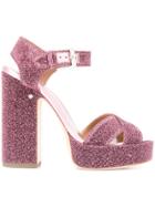 Laurence Dacade Glitter-effect Platform Sandals - Pink & Purple