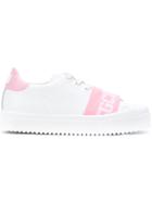 Gcds Logo Colour-block Sneakers - White