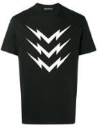 Neil Barrett - Mirror Bolt Print T-shirt - Men - Cotton - Xs, Black, Cotton