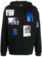 Raf Simons Patch Print Hoodie - Black