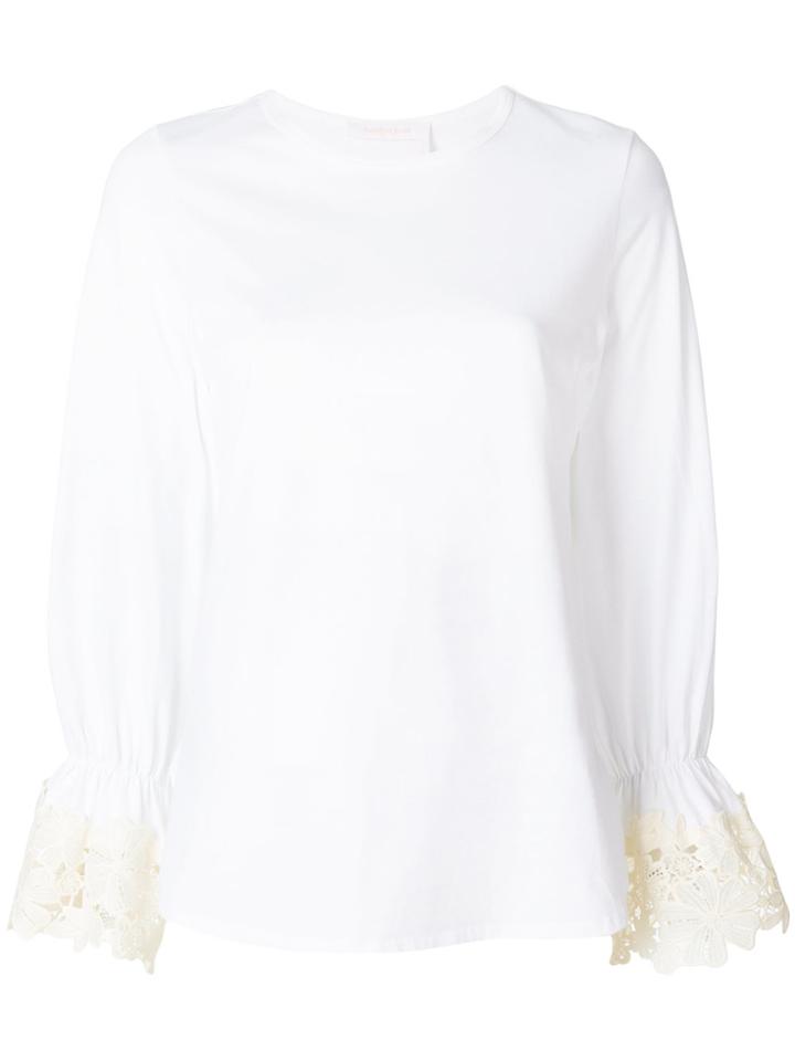 See By Chloé Lace-trimmed Blouse - White