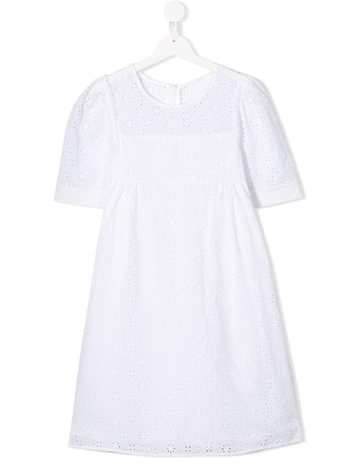 Chloé Kids Teen Broderie Anglais Dress - White