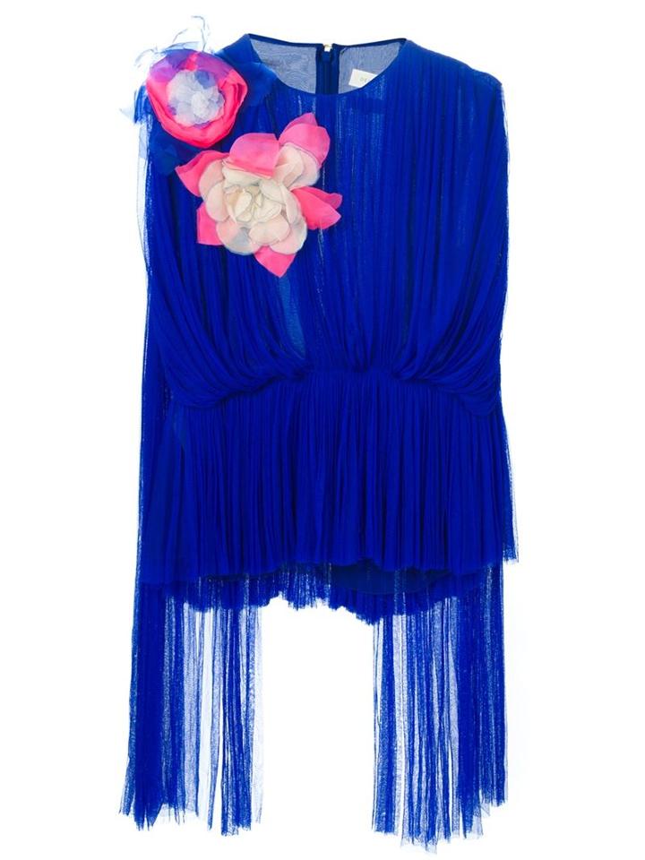 Delpozo Cape Back Draped Blouse