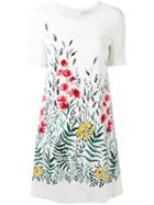 Goat - Wildflower Print Dress - Women - Elastodiene/polyester/acetate/viscose - 6, White, Elastodiene/polyester/acetate/viscose