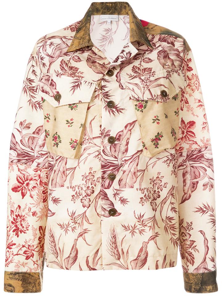 Pierre-louis Mascia Floral Print Shirt Jacket - Nude & Neutrals