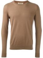 Burberry Checked Elbow Patch Sweater, Men's, Size: Large, Nude/neutrals, Cotton/cashmere