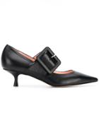 Anna F. Buckled Pumps - Black