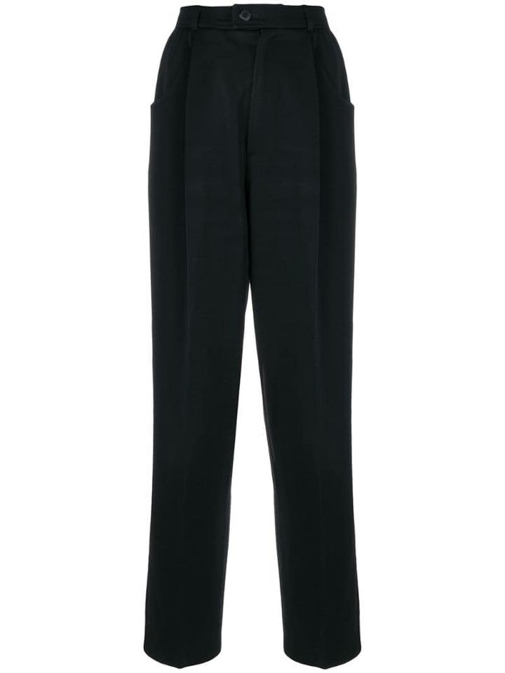 Yves Saint Laurent Pre-owned Straight Leg Trousers - Black