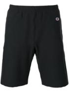 Champion Embroidered Logo Track Shorts, Men's, Size: Large, Black, Cotton